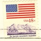 For Purple Mountain Majesties 18 cent Stamp Flag Anthem Issue FDI SC 1893 First Day Issue
