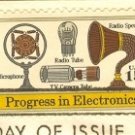 TV Camera Tube Microphone Speaker 15 cent Progress in Electronics Issue FDI SC 1502 First Day Issue
