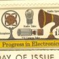 TV Camera Tube Microphone Speaker 15 cent Progress in Electronics Issue FDI SC 1502 First Day Issue