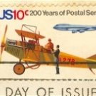 Early Mail Plane and Jet 10 cent Stamp Postal Bicentennial Issue FDI SC 1574 First Day Issue