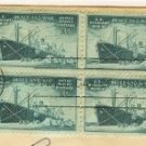 Merchant Marine 3 cent Stamp block of 4 FDI SC 939 First Day Issue