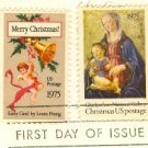 1975 Christmas Issue 2 stamps FDI First Day Issue