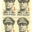 Douglas MacArthur 6 cent Stamp Block of 4 FDI SC 1424 First Day Issue