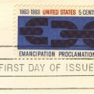 Emancipation Proclamation 5 cent Stamp FDI SC 1233 First Day Issue
