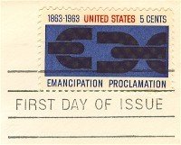 Emancipation Proclamation 5 cent Stamp FDI SC 1233 First Day Issue