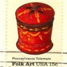 Pennsylvania Toleware Sugar Bowl 15 cent stamp American Folk Art Issue FDI SC 1777 First Day Issue