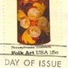 Pennsylvania Toleware Tea Caddy 15 cent stamp American Folk Art Issue FDI SC 1776 First Day Issue