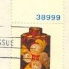 Pennsylvania Toleware Tea Caddy 15 cent stamp plate number American Folk Art Issue FDI SC 1776