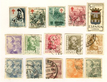 Spain Packet No 2495 with 15 stamps