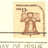 Liberty Bell 13 cent Stamp Americana Issue FDI SC 1595 First Day Issue