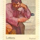Michelangelo by Raphael 10 cent Stamp Letters Mingle Souls by Donne FDI SC 1530 First Day Issue