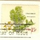 Gray Birch Tree 15 cent Stamp American Trees Issue FDI SC 1767 First Day Issue