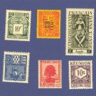 Colonies of France 6 Stamps