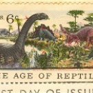 Age of Reptiles 6 cent Stamp Natural History Issue FDI SC 1390 First Day Issue