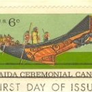 Haida Ceremonial Canoe 6 cent Stamp Natural History Issue FDI SC 1389 First Day Issue