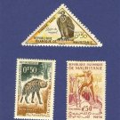 Mauritania 3 stamps