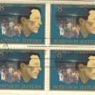 Robinson Jeffers 8 cent Stamp Block 4 American Arts Issue FDI SC 1485 First Day Issue