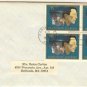 Robinson Jeffers 8 cent Stamp Block 4 American Arts Issue FDI SC 1485 First Day Issue