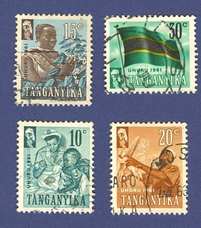 Tanganyika 4 stamps