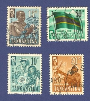 Tanganyika 4 stamps