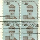 Fort Nisqually 28 cent Stamp Block of 4 FDI SC 1604 First Day Issue