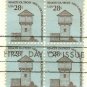 Fort Nisqually 28 cent Stamp Block of 4 FDI SC 1604 First Day Issue