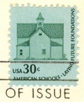 One Room Schoolhouse 30 cent Stamp FDI SC 1606 First Day Issue
