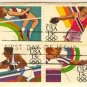 Summer Olympics Set Block of 4 different Stamps FDI SC 2051a First Day Issue 13 cent
