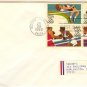 Summer Olympics Set Block of 4 different Stamps FDI SC 2051a First Day Issue 13 cent