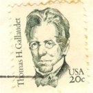Thomas H Gallaudet 20 cent Stamp Great Americans Issue FDI SC 1861 First Day Issue
