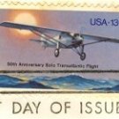 Solo Transatlantic Flight 13 cent Stamp FDI SC 1710 First Day Issue