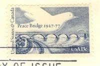 Peace Bridge United States and Canada 13 cent Stamp FDI SC 1721 First Day Issue