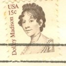 Dolley Madison 15 cent Stamp FDI SC 1822 First Day Issue