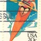 1984 Olympics Kayak 20 cent Stamp FDI SC 2085 First Day Issue