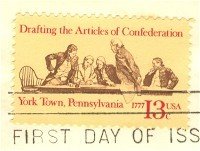 Drafting Articles Confederation 13 cent Stamp American Bicentennial