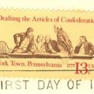 Drafting Articles Confederation 13 cent Stamp American Bicentennial Issue FDI SC 1726 First Day