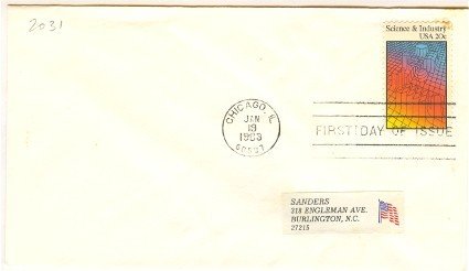 Science And Industry 20 Cent Stamp Fdi Sc 2031 First Day Issue