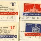 First Continental Congress Complete Set 4 Stamps American Bicentennial Issue FDI First Day Issue