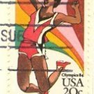 1984 Olympics Long Jump 20 cent Stamp FDI SC 2083 First Day Issue