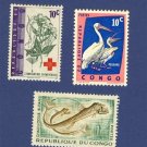 Congo 3 stamps