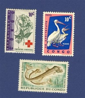 Congo 3 stamps