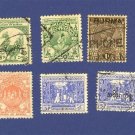 Burma 6 stamps
