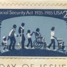 Social Security 50th Anniversary 22 cent Stamp FDI SC 2153 First Day Issue