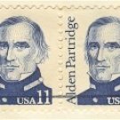 Alden Partridge 11 cent Stamp Vertical Pair Great Americans Issue FDI SC 1854 First Day Issue