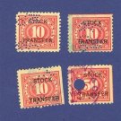 4 United States Stock Transfer Stamps