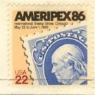 Ameripex 86 International Stamp Show Chicago 22 cent FDI SC 2145 First Day Issue