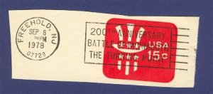 United States 200th Anniversary Cancellation Battle of Monmouth 1978