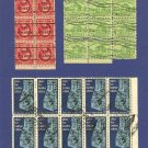 United States Stamps in a Block of 10 a Block of 9 and a Block of 6   Packet No 16632