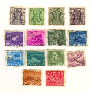 India Packet No 5512 with 14 stamps