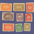 Germany 9 stamps from 1922 to 1924   Packet No 7607